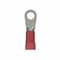 Panduit Ring Terminal, 3/8 in Stud Size, 8 AWG, 600 V, Vinyl Insulated, Red, 25 PK PV8-38R-QY - alternate 1